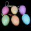 Plastic Easter Eggs Hanging Ornaments, Sparkling & Hand-Painted, 6pcs for Easter Tree Decor & DIY Crafts 4