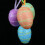 Plastic Easter Eggs Hanging Ornaments, Sparkling & Hand-Painted, 6pcs for Easter Tree Decor & DIY Crafts 5