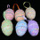 Plastic Easter Eggs Hanging Ornaments, Sparkling & Hand-Painted, 6pcs for Easter Tree Decor & DIY Crafts 6