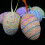 Plastic Easter Eggs Hanging Ornaments, Sparkling & Hand-Painted, 6pcs for Easter Tree Decor & DIY Crafts 8