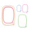 5Pcs Embroidery CrossStitch Hoops Set, Multi-Size ABS Plastic Frames 7