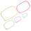 5Pcs Embroidery CrossStitch Hoops Set, Multi-Size ABS Plastic Frames 12