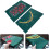 Double-Sided Poker Table Mat 60x90 cm with Blackjack and 6