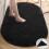 Μαλακά άνετα χαλιά περιοχής Shaggy Oval 39x63 ιντσών μαύρο βελούδινο χαλί για 7