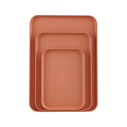 Plateau rectangulaire, ensemble d'assiettes ménagères, 3 pièces 1