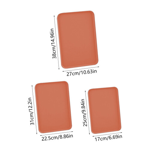 Plateau rectangulaire, ensemble d'assiettes ménagères, 3 pièces 2