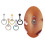 Piercing all'ombelico in argento con bottone e strass, bilanciere 2