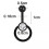Piercing all'ombelico in argento con bottone e strass, bilanciere 3