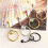 Piercing all'ombelico in argento con bottone e strass, bilanciere 6
