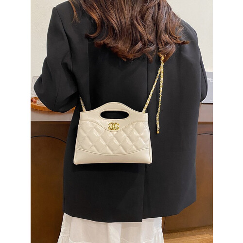 Bolsa transversal de luxo estilo coreano com corrente acolchoada – Design exclusivo 1