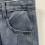 Ανδρικό τζιν Baggy Cargo σε άνετη γραμμή, σε γκρι χρώμα με μεγάλες τσέπες, σκισμένο 7
