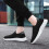 Black Unisex Walking Shoes Soft Sole Mesh Upper Size 9.5 4