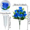 Bouquet di rose artificiali per lapidi del cimitero, set viola 2