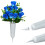 Bouquet di rose artificiali per lapidi del cimitero, set viola 3