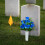 Bouquet di rose artificiali per lapidi del cimitero, set viola 4