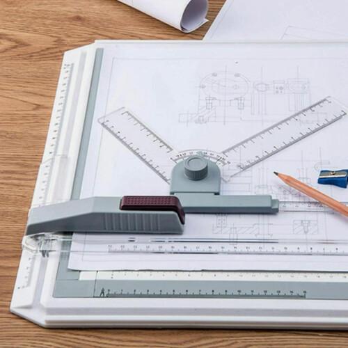 A3 Drawing Board 51x37cm Adjustable Drafting Table Parallel Motion Sliding Ruler 1