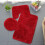 Fayshow0 embossed bathroom rug set 3-piece 2