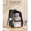 Sac à dos transparent en PVC, robuste et grande capacité, noir. 2