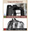 Sac à dos transparent en PVC, robuste et grande capacité, noir. 3