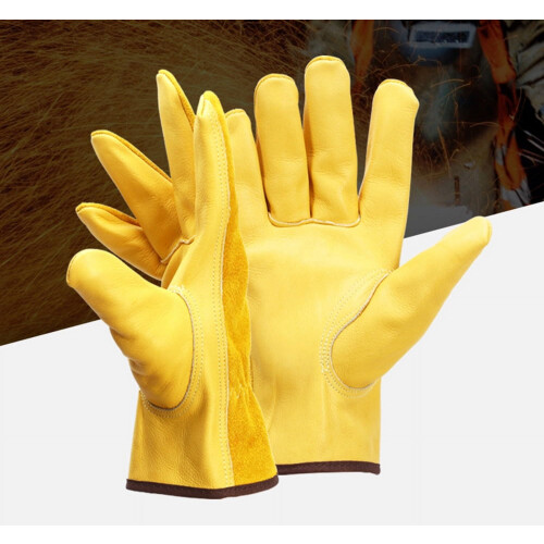 Men's Leather Work Gloves Cowhide 2