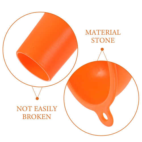 Supvox Silicone Funnel Kitchen Pet Care Orange 1 Set 2