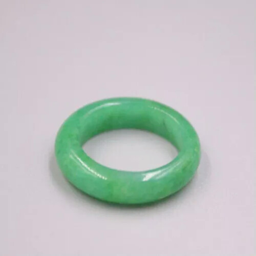 Grüner Jadeit-Ring für Damen, echter Naturjade, Größe 7-9 1