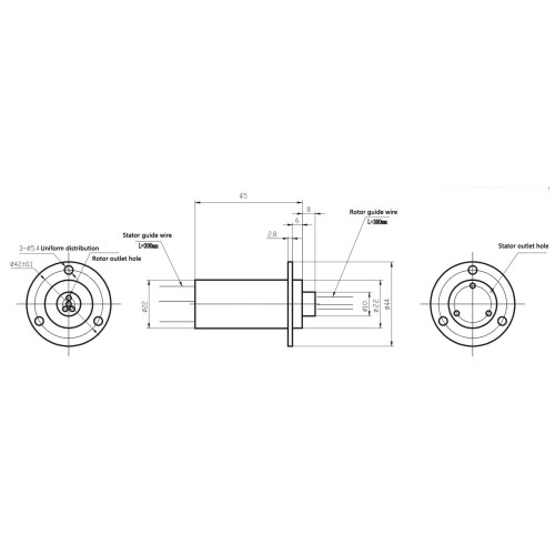 3-Draht-Schleifringe 30A 22 mm 360 drehbar 1