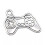 Ciondoli per controller di gioco in argento tibetano, 70 pezzi, 23x17 mm 1
