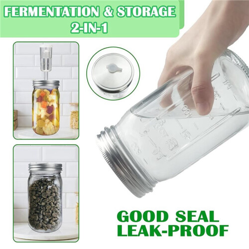 3X 32 Oz Mason Jar Fermentation Kit, Fermentation Jar, Fermentation Lid, Fermenting Weights and Airlocks 2
