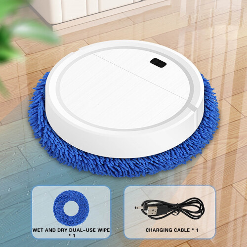 Mopping Robot 1200mAh Battery 9.1x9.1x2.4 Inch White 2