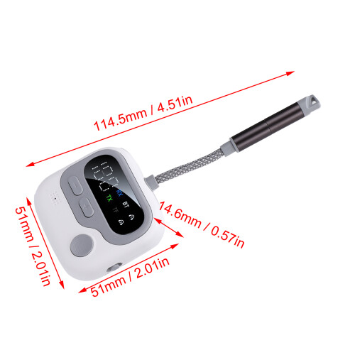Bluetooth 5.4 Sender und Empfänger 114,5 mm, 320 mAh, Weiß 1