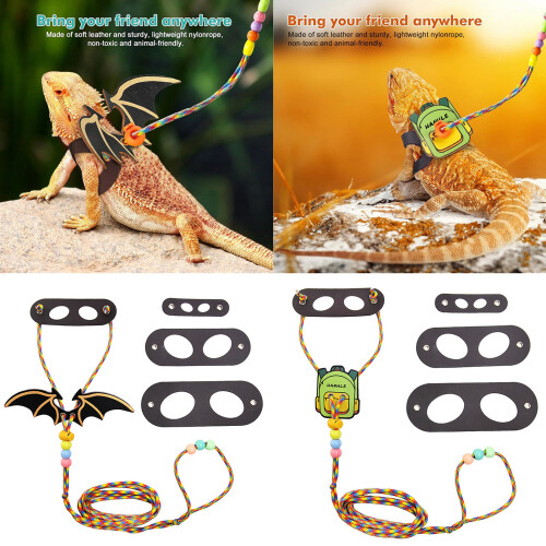 Popular Lizards Harness Leash EscapeProof Adjustable Chest-wing 2