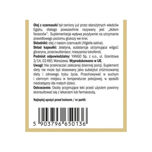 Yango Czarnuszka - 60 Capsules 1