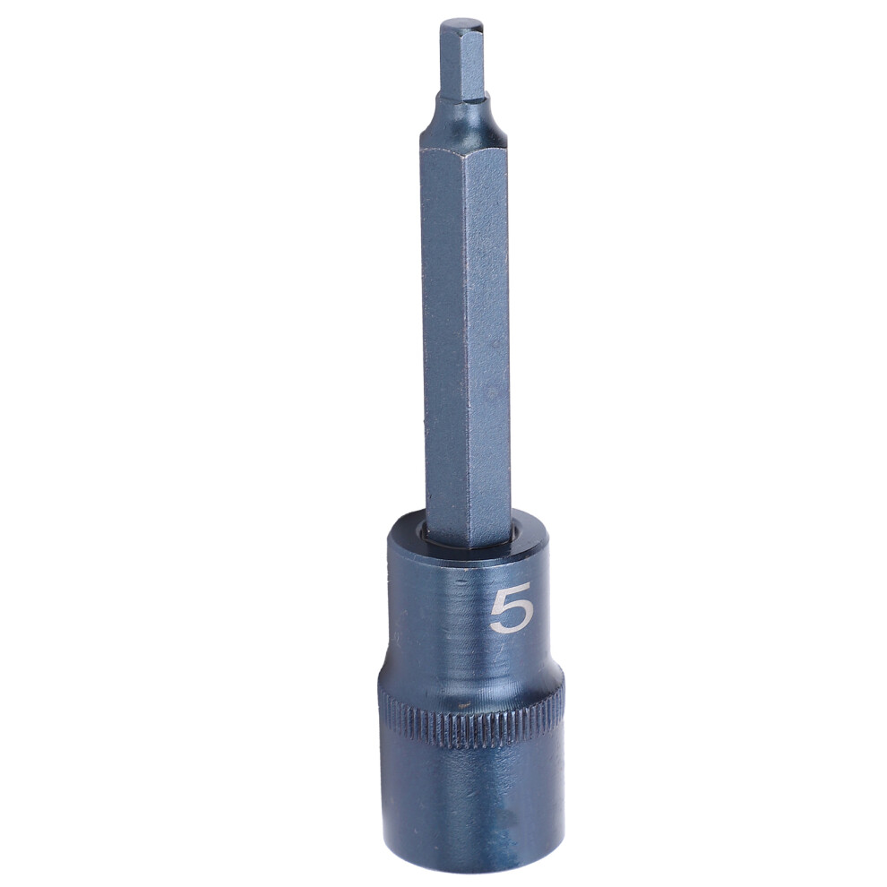 Hex Screwdriver Bit 1/2In Square Socket S2 Alloy Steel H5 8111391958725