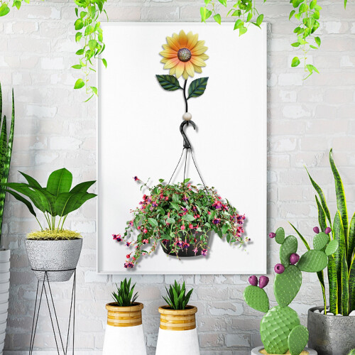 Wandhaken, Metall-Blumenhalter, große Größe 1