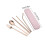 Rose Gold Titanium-Coated Cutlery Set Fork Spoon Chopsticks 3