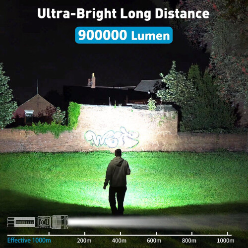 Lanterna LED Recarregável - Pacote com 2 - 900.000 Lúmens - 7 Modos 1