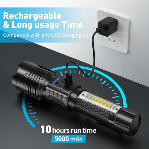 Lanterna LED Recarregável - Pacote com 2 - 900.000 Lúmens - 7 Modos 2