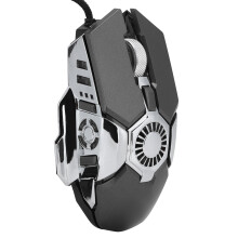 RGB Wired Gaming Mouse 6-Button Gray Fan, 128x80x40mm