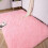 Μαλακά χαλιά Shaggy Pink ορθογώνια 31" x 63" αφράτα, υδροαπορροφητικά, αντιολισθητικά, 5