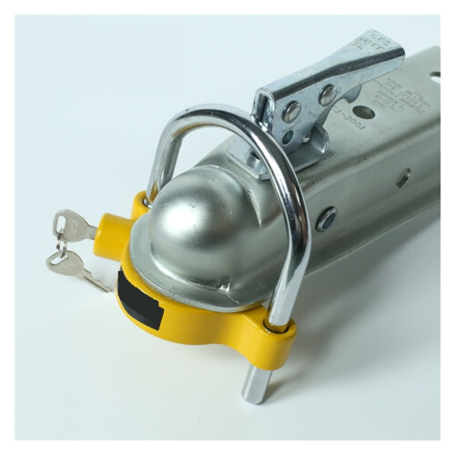Universal Hitch Tow Ball Trailer Coupling Coupler Safety Antitheft Lock Adjustable Storage Security Heavy-Duty Steel,Dependable Strength 2