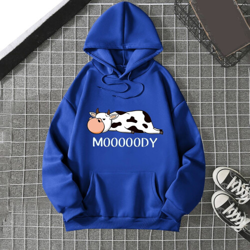 Γυναικεία Casual Hoodies Oversized Χαλαρά Fit Μόδας με Στρογγυλή Λαιμόκοψη και Μακρυμάνικα 1