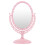 Oval Pink Vanity Mirror for Makeup 2X Magnification 4