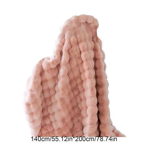 Double-Sided Fleece Blanket Pink 55x79 Inch 2