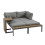 MORE4HOMES (Grey) TAMPA GARDEN CORNER SOFA OUTDOOR SOFA SET with TABLE 2