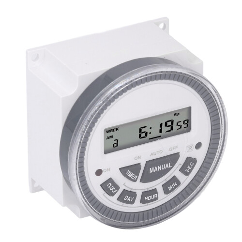 Digital Timer Switch 1 Min-168 Hours 10A DC12V LCD Display 2