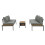 MORE4HOMES (Grey) TAMPA GARDEN CORNER SOFA OUTDOOR SOFA SET with TABLE 3