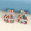 Acrylic Bookshelf Print Drop Earrings Cat Design 1 Pair 4