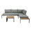MORE4HOMES (Grey) TAMPA GARDEN CORNER SOFA OUTDOOR SOFA SET with TABLE 5
