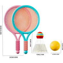 Tennis- und Badminton-Schlägerset für Kinder von 3-12 Jahren, tragbares Outdoor-Spielzeug für den Garten